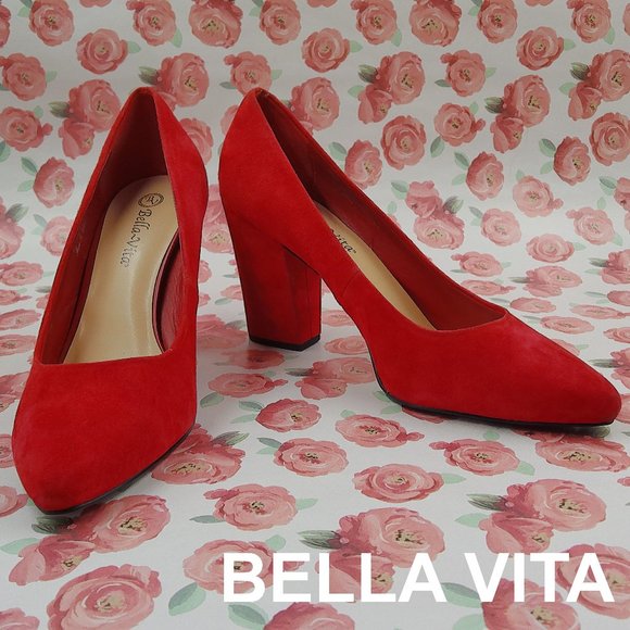 Bella Vita Shoes Genuine Suede Power Pumps Bella Vita Womens 1 Wide